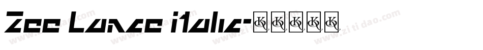 Zee Lance Italic字体转换